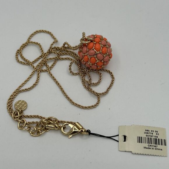 Talbots Coral And Pink Floral Necklace - Picture 7 of 7
